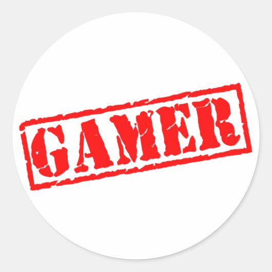 Gamer Ronde Sticker (Voorkant)
