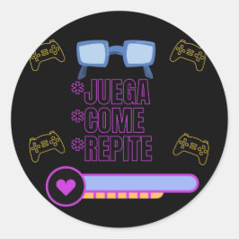 gamer  ronde sticker