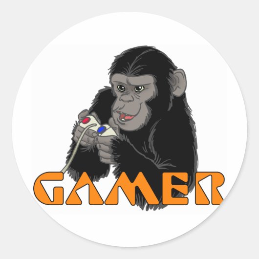 GAMER RONDE STICKER (Voorkant)