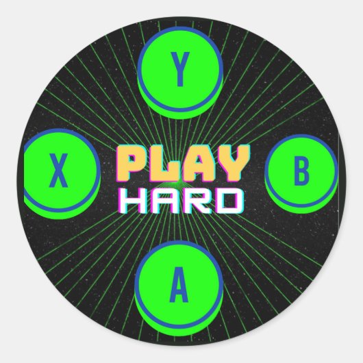 gamer ronde sticker (Voorkant)