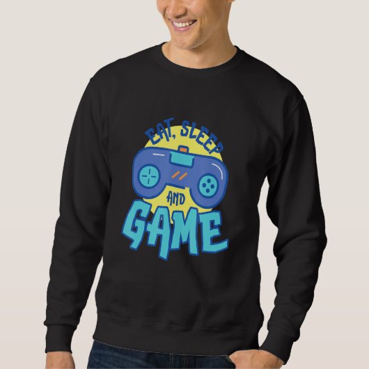 Gamer Routine Eat Sleep Games Herhalen Trui (Voorkant)