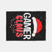 Gamer Santa Claus Christmas Matching Costume Fleece Deken (Voorkant (Horizontaal))