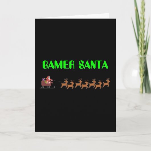 Gamer Santa Feestdagen Kaart (Voorkant)