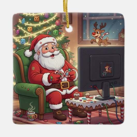 Gamer Santa Ornament (Voorkant)