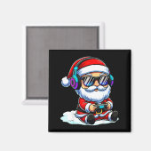 Gamer Santa Video Game Christmas Gaming Magneet (Voorkant / Achterkant)