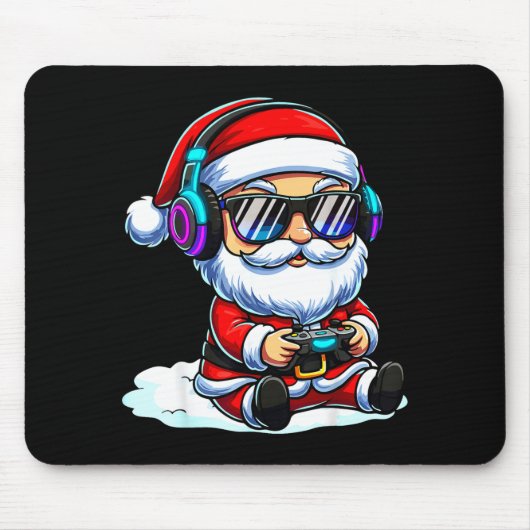 Gamer Santa Video Game Christmas Gaming  Muismat (Voorkant)
