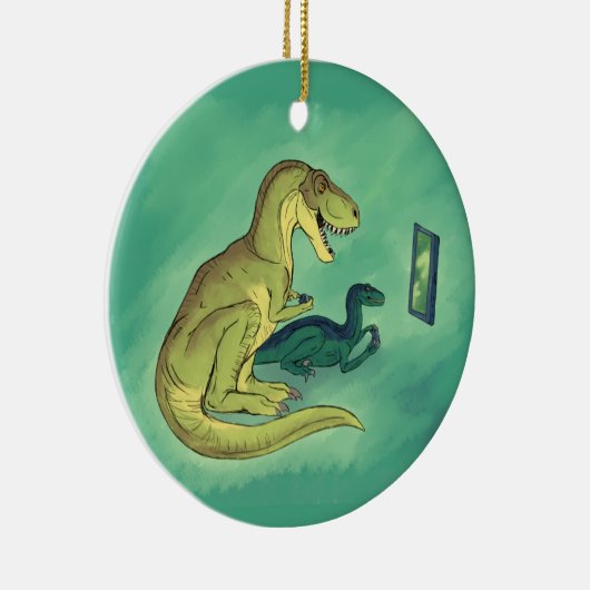 Gamer-Saurus Keramisch Ornament (Rechts)