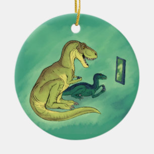 Gamer-Saurus Keramisch Ornament
