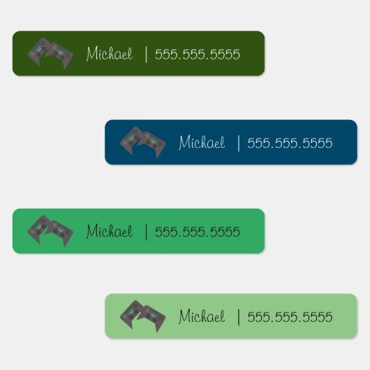 Gamer School Class Lunch Name Number Labels (Groep)