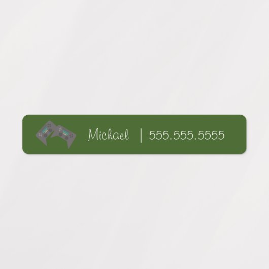 Gamer School Class Lunch Name Number Labels (Design 1)