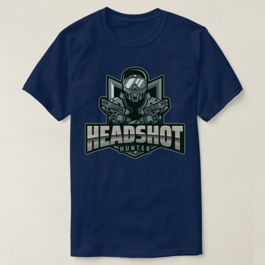 Gamer Shirt Quote Headshot Hunter Shooter V (Design voorkant)