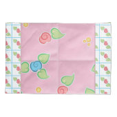 Gamer Sims 2 Pastel Pink Floral Cartoon Kussensloop (Achterkant)