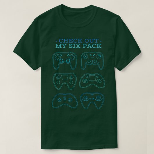 Gamer Six Pack T-shirt (Design voorkant)