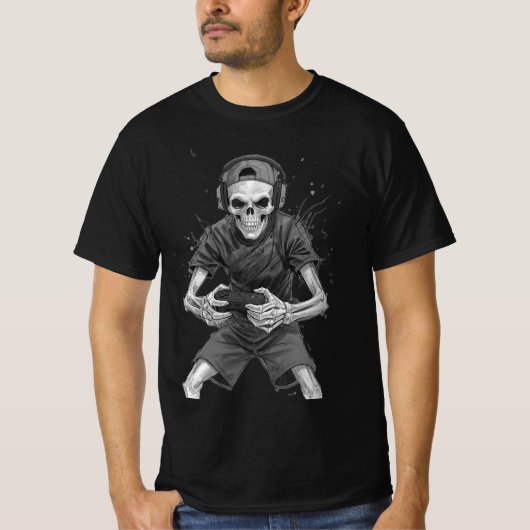 Gamer Skelet  T-shirt (Voorkant)