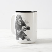 Gamer Skelet Tweekleurige Koffiemok (Voorkant links)