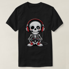 Gamer Skeleton - Grappig Halloween Gaming T-shirt