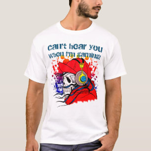 Gamer Skull met hoofdtelefoon (licht) T-shirt