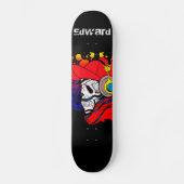 Gamer Skull met hoofdtelefoon Persoonlijk Skateboard (Voorkant)