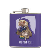 Gamer Sloth Eating Nachos in Underpants Cartoon Heupfles (Voorkant)