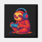 Gamer Sloth  Magneet (Voorkant)