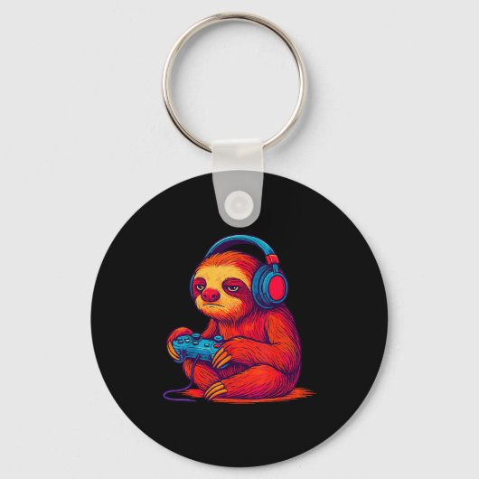 Gamer Sloth  Sleutelhanger (Voorkant)