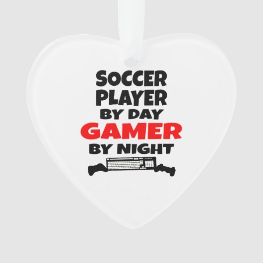 Gamer Soccer Player Ornament (voorkant)