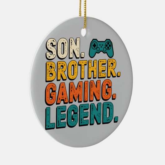 Gamer Son Brother Gaming Legend Boys Tiener Keramisch Ornament (Rechts)