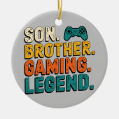 Gamer Son Brother Gaming Legend Boys Tiener Keramisch Ornament (Voorkant)