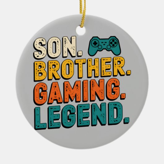  Gamer Son Brother Gaming Legend Boys Tiener Keramisch Ornament (Voorkant)