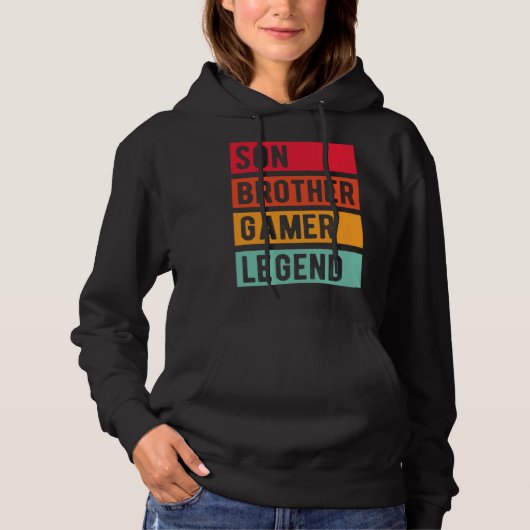 Gamer Son Brother Husband Dad Video Game Legend Hoodie (Voorkant)