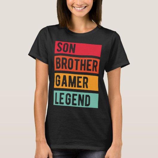 Gamer Son Brother Husband Dad Video Game Legend T-shirt (Voorkant)