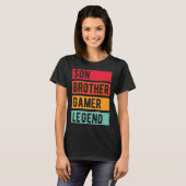 Gamer Son Brother Husband Dad Video Game Legend T-shirt (Voorkant volledig)