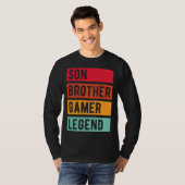 Gamer Son Brother Husband Dad Video Game Legend T-shirt (Voorkant volledig)