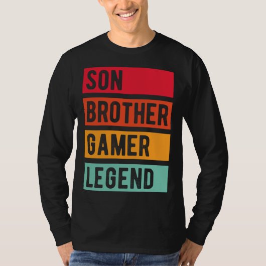 Gamer Son Brother Husband Dad Video Game Legend T-shirt (Voorkant)