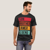 Gamer Son Brother Husband Dad Video Game Legend T-shirt (Voorkant volledig)
