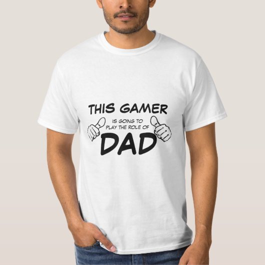 Gamer - Speel de rol van papa T-shirt (Voorkant)