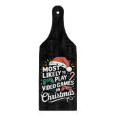 Gamer speelt waarschijnlijk videogames met kerst snijplank (Voorkant)