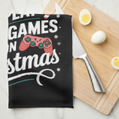 Gamer speelt waarschijnlijk videogames met kerst theedoek (Quarter Fold)