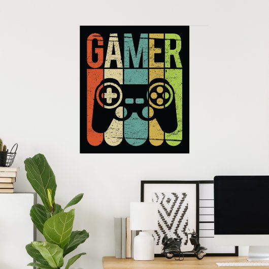 Gamer (spelcontroller) poster (Thuiskantoor)