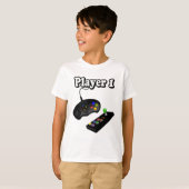 Gamer | Speler 1 | Personaliseren T-shirt (Voorkant volledig)