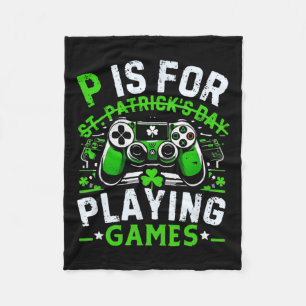 Gamer St. Patrick's Day Videogame Iers Gamen Fleece Deken