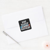 Gamer sticker. Grappige videogames Vierkante Sticker (Envelop)