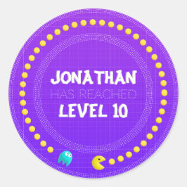 Gamer sticker voor verjaardagsspel op