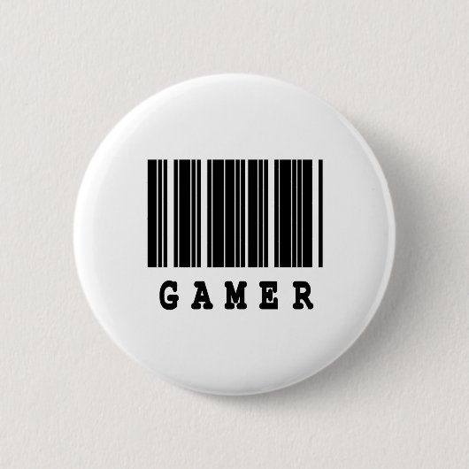 gamer streepjescode ontwerp ronde button 5,7 cm (Voorkant)