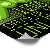 Gamer Student 100ste Dag 100 Dagen van de School L Poster (Hoek)