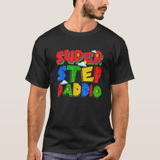 Gamer Super Step Dad Superheld Familie Matching Ga T-shirt