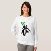 Gamer Sweater Athleisure Minimalistische Pixel Art T-shirt (Voorkant volledig)