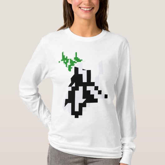 Gamer Sweater Athleisure Minimalistische Pixel Art T-shirt (Voorkant)