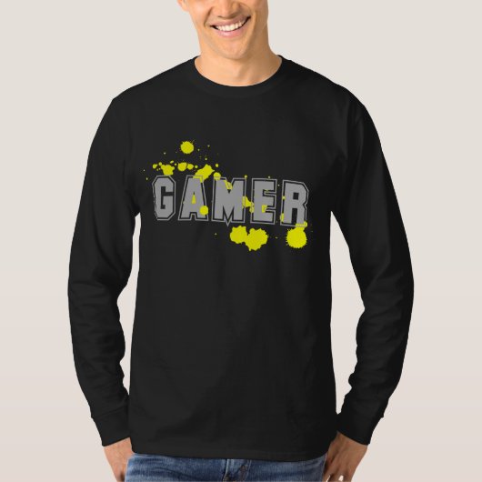gamer t-shirts yellow (Voorkant)