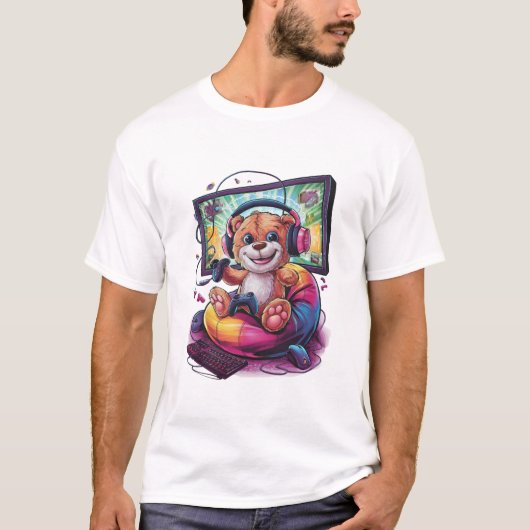 Gamer Teddy T-shirt (Voorkant)